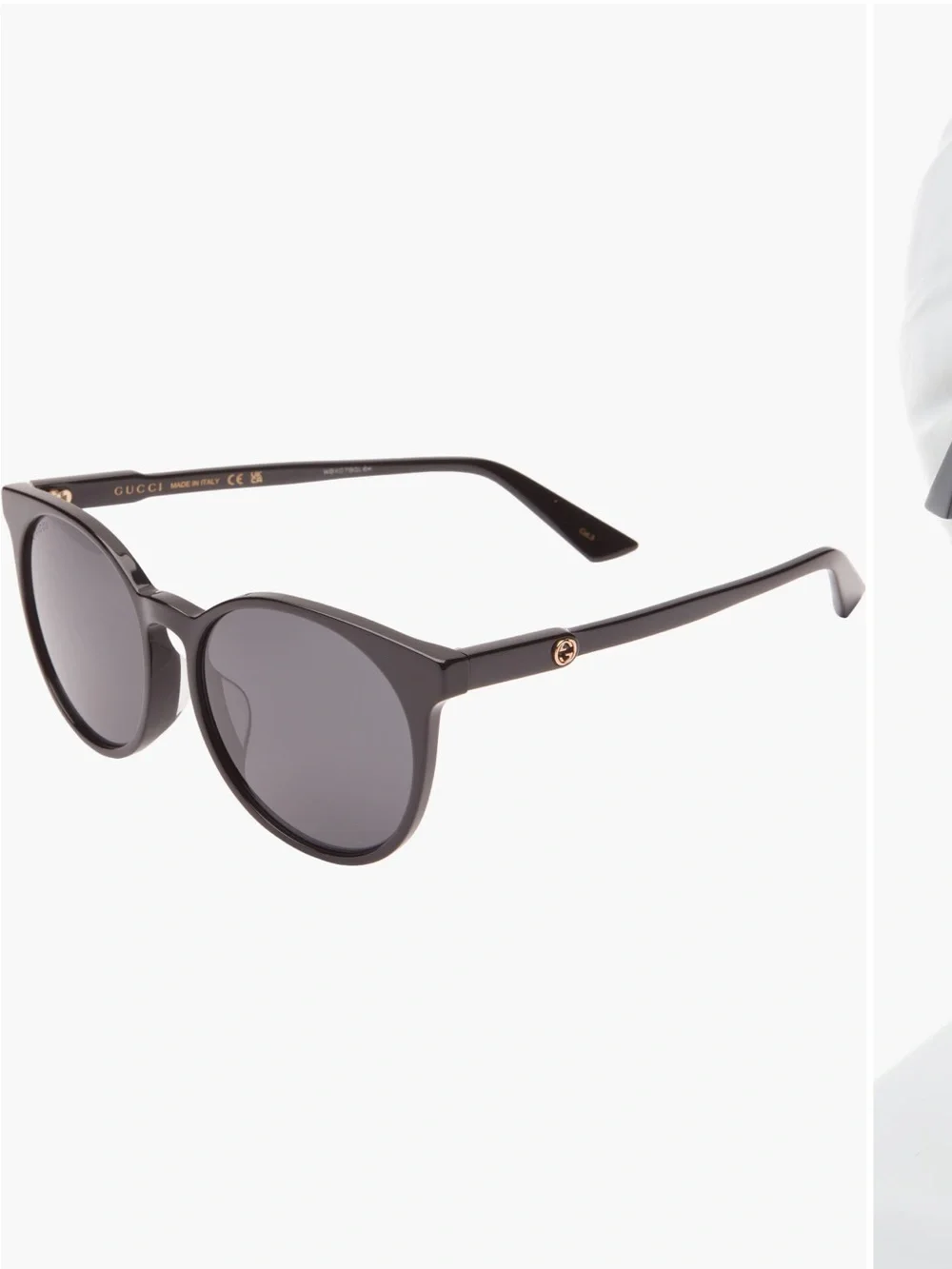 Gucci Black Round Women’s Sunglasses with Black Lenses
